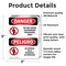 Signmission Do Not Enter Authorized Only Bilingual Danger Sign, Vinyl Decal, 3.5in W x 5in L, 2PK OS-2PACK-DS-D-35-VS-1144 - alternate 4